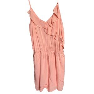 NWOT Rhapsody peach romper size small